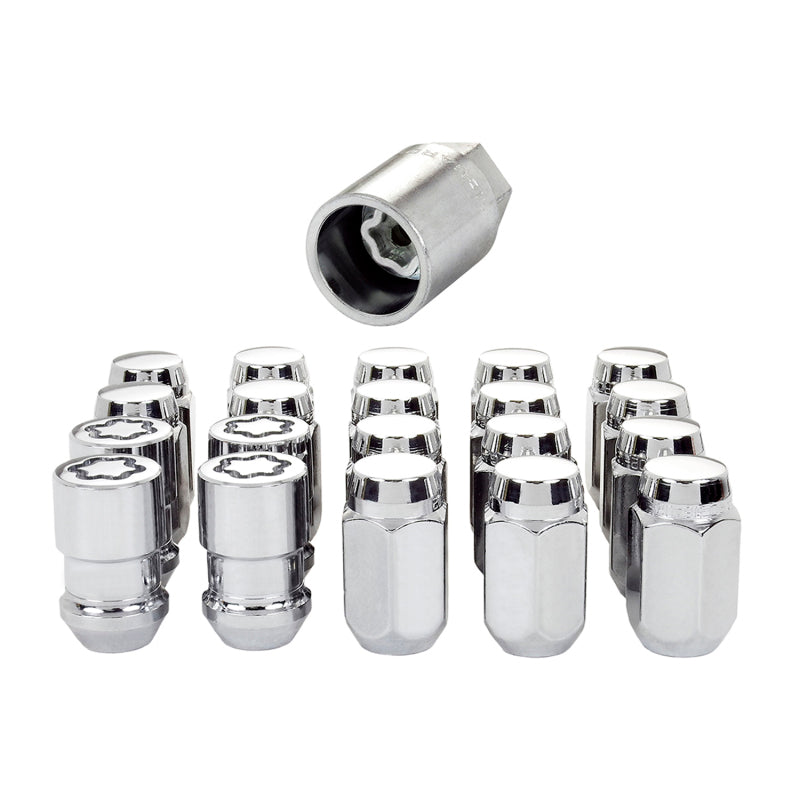 McGard 5 Lug Hex Install Kit (Clamshell) w/Locks (Cone Seat Nut) M12X1.5 / 13/16 Hex - Chrome -  Shop now at Performance Car Parts