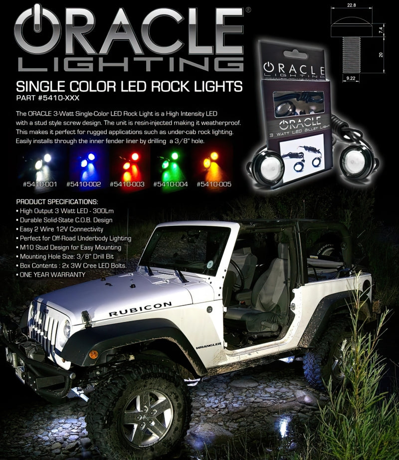 Oracle 3W Universal Cree LED Billet Light - White -  Shop now at Performance Car Parts
