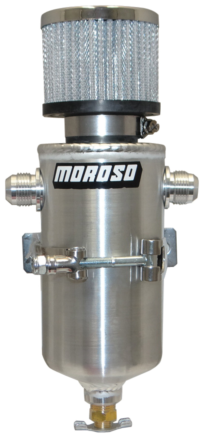 Moroso Breather Tank/Catch Can - Two -10An Male Fittings - Aluminum -  Shop now at Performance Car Parts