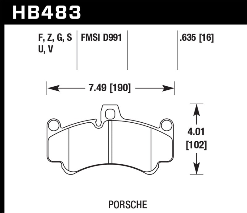 Hawk 2013 Porsche 911 Turbo S HPS 5.0 Front Brake Pads -  Shop now at Performance Car Parts
