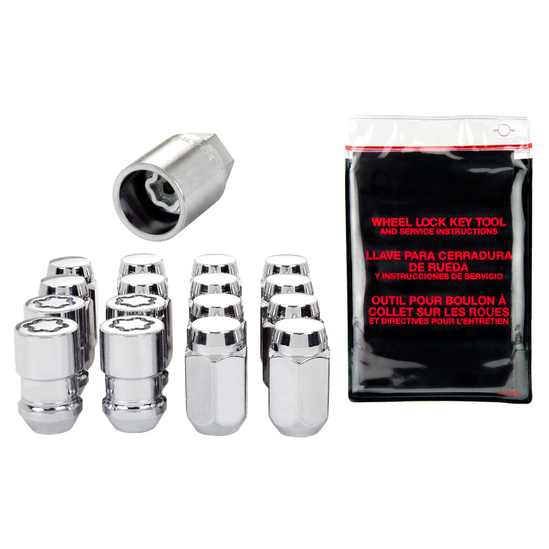 McGard 4 Lug Hex Install Kit w/Locks (Cone Seat Nut) M12X1.5 / 13/16 Hex / 1.5in. Length - Chrome -  Shop now at Performance Car Parts