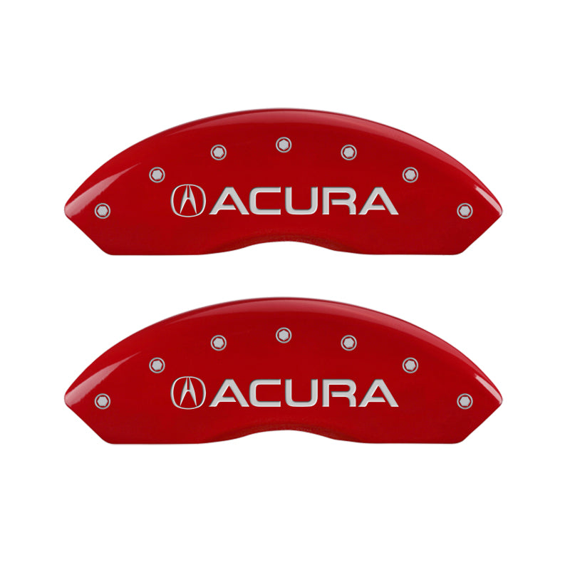 MGP 4 Caliper Covers Engraved Front Acura Engraved Rear TLX Red finish silver ch -  Shop now at Performance Car Parts