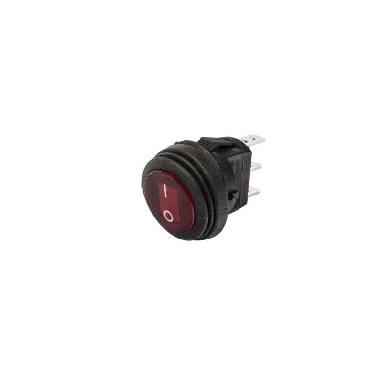 KC HiLiTES Illuminated LED 10A Round Rocker Light Switch - Red -  Shop now at Performance Car Parts