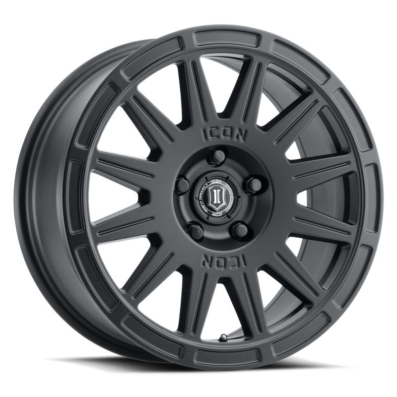 ICON Ricochet 17x8 5x100 38mm Offset 6in BS Satin Black Wheel -  Shop now at Performance Car Parts