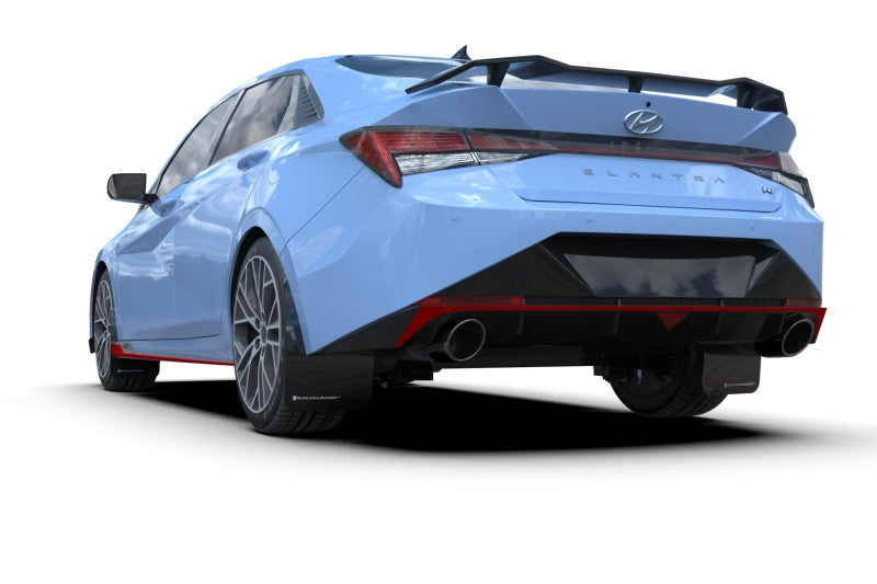 Rally Armor 2022 Hyundai Elantra N & N Line Black UR Mud Flap w/ Light Blue Logo -  Shop now at Performance Car Parts