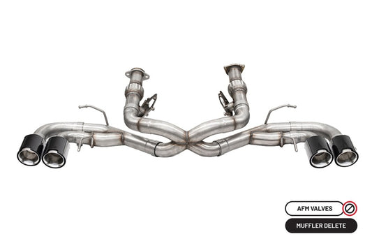 Corsa 20-23 Chevrolet Corvette C8 RWD 3in Track Cat-Back Delete Exhaust w/4.5in CF Polished Tips