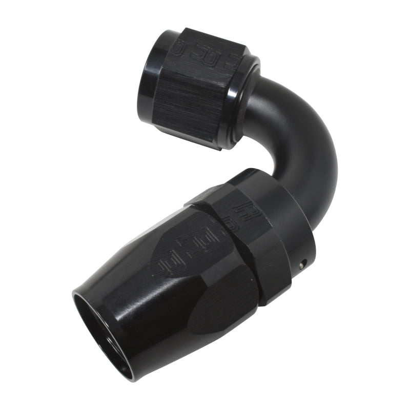Russell Performance -8 AN Black 120 Degree Full Flow Swivel Hose End -  Shop now at Performance Car Parts