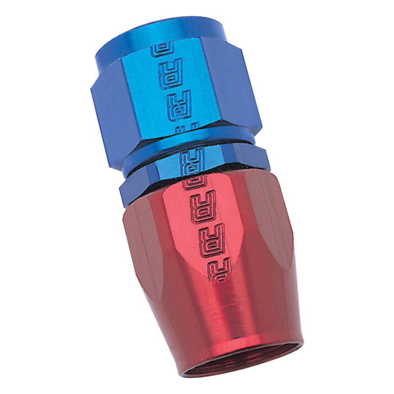 Russell Performance -10 AN Red/Blue Straight Full Flow Hose End -  Shop now at Performance Car Parts