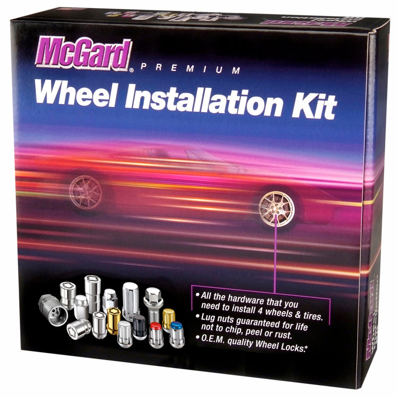 McGard 5 Lug Hex Install Kit w/Locks (Cone Seat Nut / Bulge) M12X1.5 / 3/4 Hex / 1.45in L - Chrome -  Shop now at Performance Car Parts