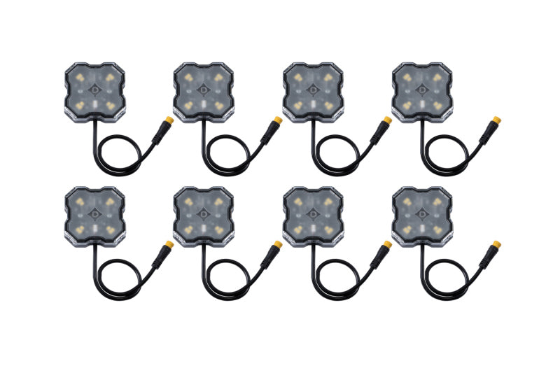 Diode Dynamics Stage Series Single Color LED Rock Light - White Diffused M8 (8-pack) -  Shop now at Performance Car Parts
