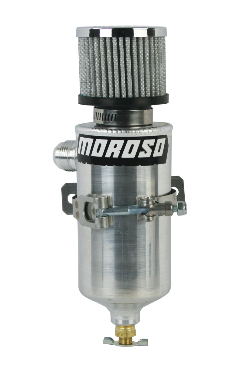 Moroso Breather Tank/Catch Can -12An Male Fitting - Aluminum -  Shop now at Performance Car Parts