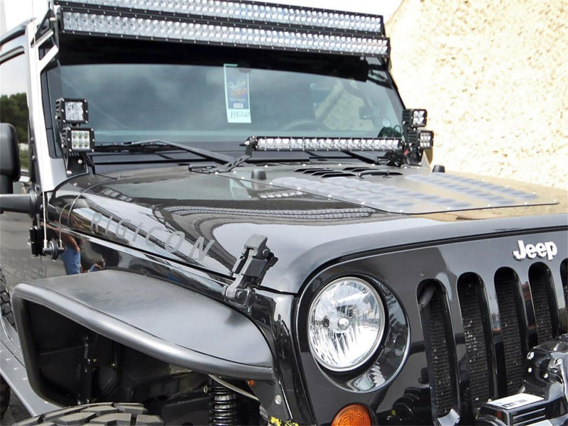 Rigid Industries Jeep JK - Double A-Pillar Mount - Mounts 2 sets of Dually/D2 -  Shop now at Performance Car Parts