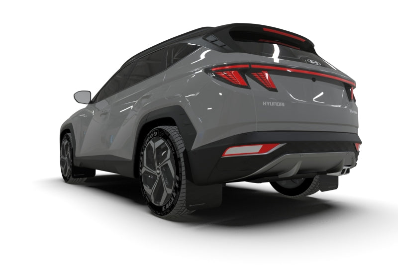 Rally Armor 2022 Hyundai Tucson Black UR Mud Flap w/ Grey Logo -  Shop now at Performance Car Parts