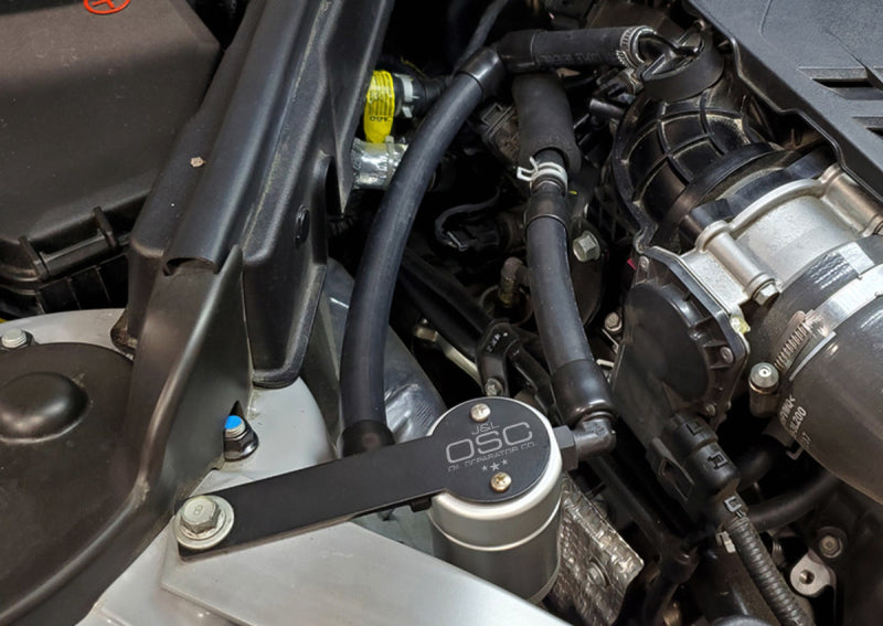 J&L 18-22 Kia Stinger GT 3.3TT Passenger Side Oil Separator 3.0 - Clear Anodized -  Shop now at Performance Car Parts