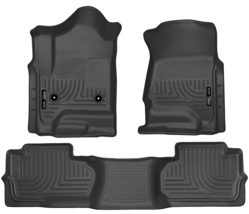 Husky Liners 14 Chevrolet Silverado/GMC Sierra Dbl Cab WeatherBeater Black Front&2nd Seat Floor Line -  Shop now at Performance Car Parts