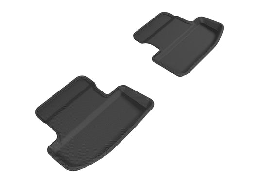 3D MAXpider 2015-2020 Ford Mustang Kagu 2nd Row Floormats - Black - Performance Car Parts