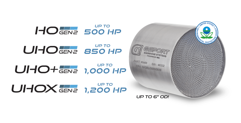 GESI G-Sport 400 CPSI GEN 2 EPA Compliant 4.5in x 4in High Output Substrate Only- 500-850HP -  Shop now at Performance Car Parts