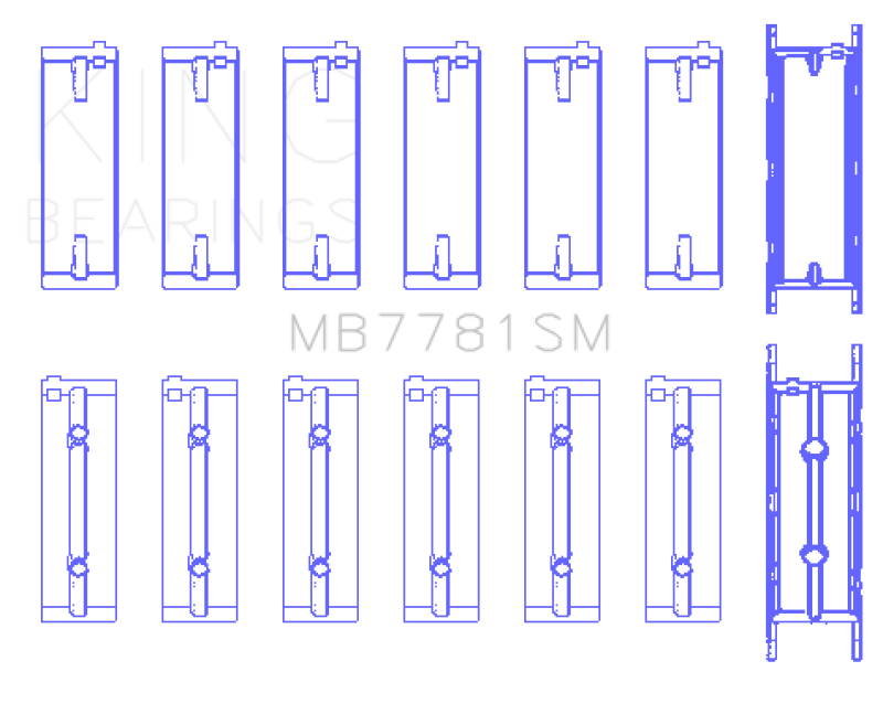 King BMW N57 D30 A/B/C / N57N / N57S (Size +0.25mm) Main Bearing Set