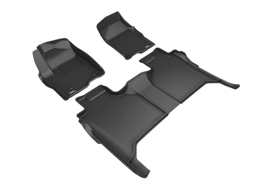 3D Maxpider 19-24 GMC Sierra 1500 Crew Cab 5-Seat Kagu Black R1 R2 (Trim To Fit Underseat Box)