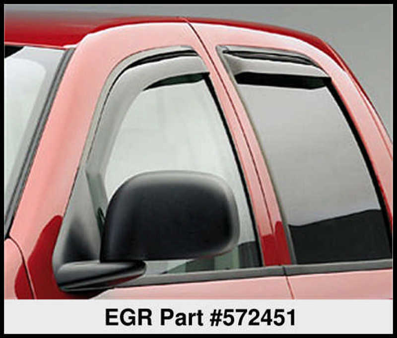 EGR 02-08 Dodge F/S Pickup Quad Cab New Body In-Channel Window Visors - Set of 4 (572451) -  Shop now at Performance Car Parts