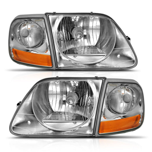 ANZO 1997-2003 Ford F-150 Crystal Headlight G2 Clear With Parking Light - Performance Car Parts
