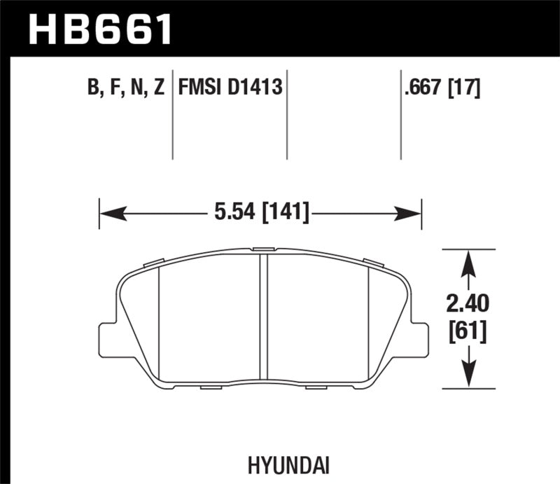 Hawk 10 Hyundai Genesis Coupe (w/o Brembo Breaks) HPS Street Front Brake Pads -  Shop now at Performance Car Parts