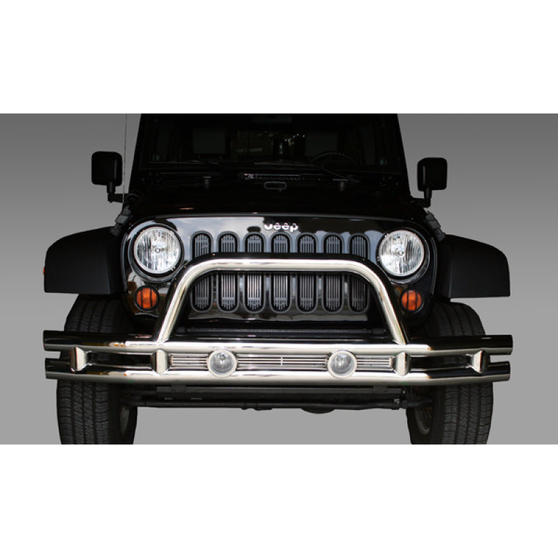 Rugged Ridge 3-In Front Tube Bumper Stainless 07-18 Jeep Wrangler -  Shop now at Performance Car Parts