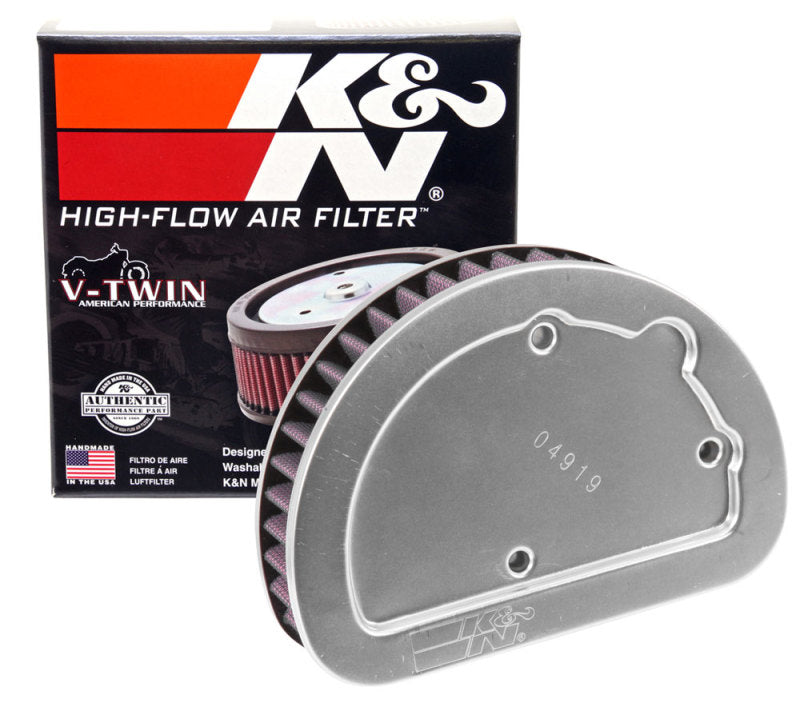 K&N Replacement Unique Air Filter 6.625in L x 4.75in W x 1.625in H with 1 Flange for Harley Davidson -  Shop now at Performance Car Parts