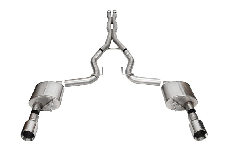 Corsa 2024 Ford Mustang GT Xtreme CatBack Exhaust Sys 3.0in Dual Rear Exit w/4.5in Straight Cut Tips -  Shop now at Performance Car Parts