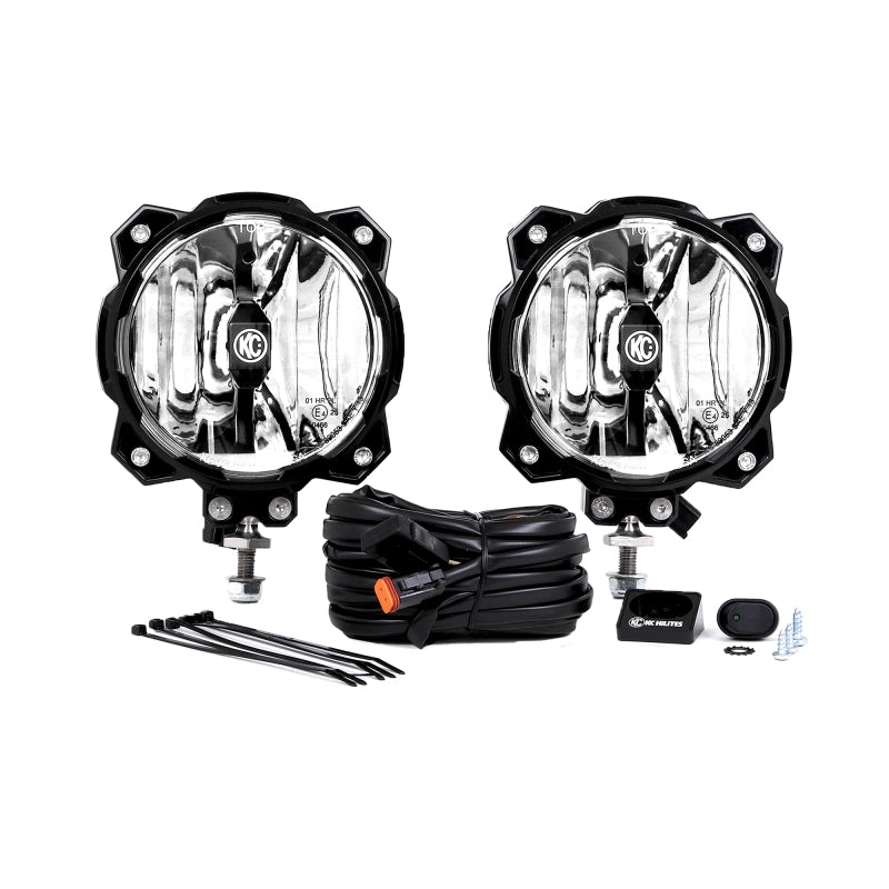 KC HiLiTES 6in. Pro6 Gravity LED Light 20w Single Mount Spot Beam (Pair Pack System) -  Shop now at Performance Car Parts