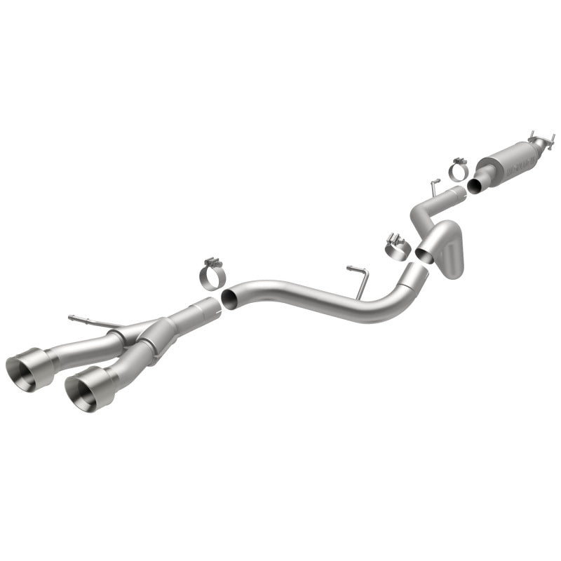 MagnaFlow 13 Hyundai Veloster 1.6L Turbo Dual Center Rear Exit Stainless Cat Back Perf Exhaust -  Shop now at Performance Car Parts