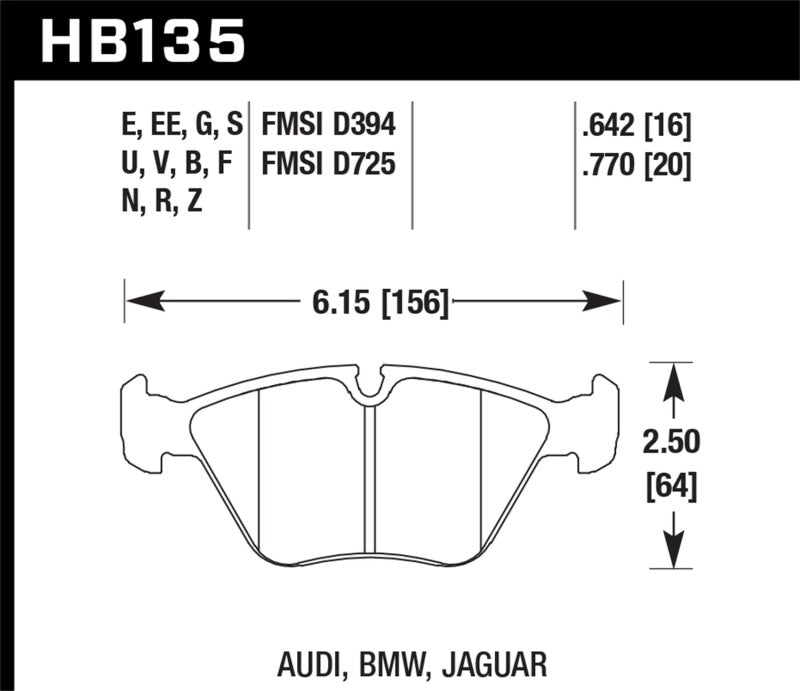 Hawk 95-02 BMW M3/91-93 M5 Front HPS Brake Pads -  Shop now at Performance Car Parts
