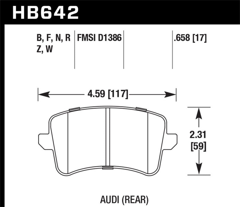 Hawk 2009-2014 Audi A4 HPS 5.0 Rear Brake Pads -  Shop now at Performance Car Parts