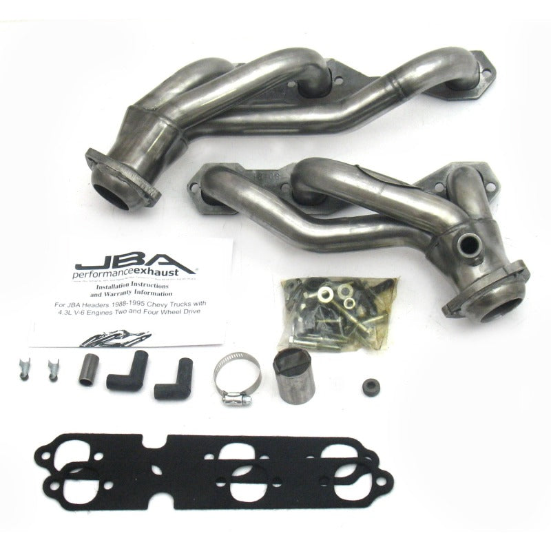 JBA 88-95 GM Truck 4.3L V6 w/o A.I.R. Injection 1-1/2in Primary Raw 409SS Cat4Ward Header -  Shop now at Performance Car Parts