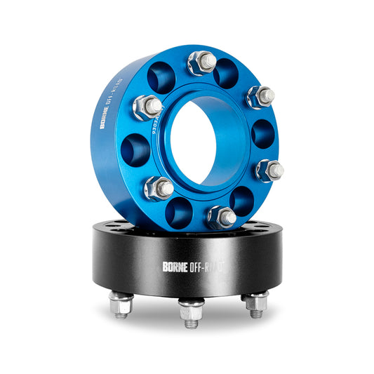 Mishimoto Borne Off-Road Wheel Spacers - 6x139.7 - 106 - 25mm - M12 - Blue -  Shop now at Performance Car Parts