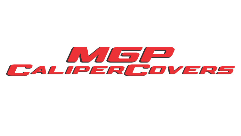 MGP 4 Caliper Covers Engraved Front & Rear Cursive/Cadillac Red Finish Silver Char 2016 Cadillac CT6 -  Shop now at Performance Car Parts