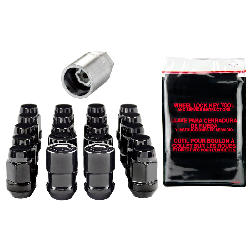 McGard 5 Lug Hex Install Kit w/Locks (Cone Seat Nut / Bulge) M12X1.5 / 3/4 Hex / 1.45in. L - Black -  Shop now at Performance Car Parts