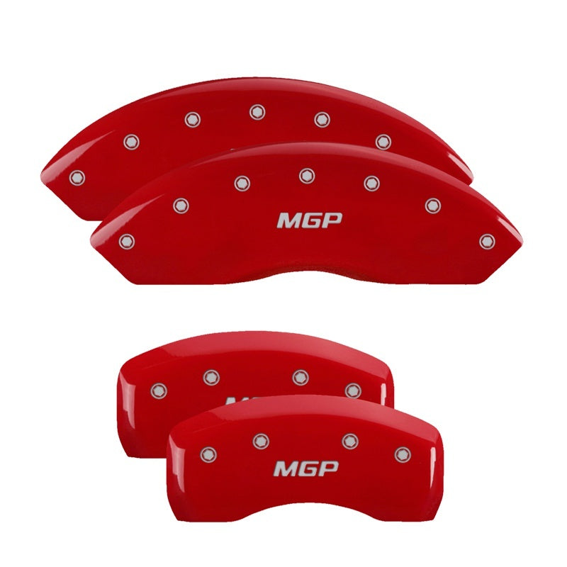 MGP 4 Caliper Covers Engraved Front & Rear MGP Red Finish Silver Characters 2018 Kia Stinger -  Shop now at Performance Car Parts
