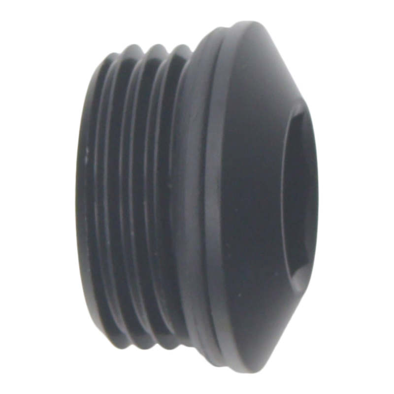 DeatschWerks 10AN ORB Male Plug Low Profile Internal Allen/Hex (Incl O-Ring) - Anodized Matte Black -  Shop now at Performance Car Parts