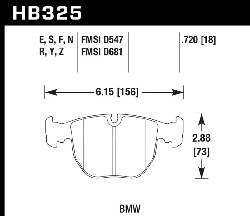 Hawk 01-03 BMW 530I 3.0L / 97-03 BMW 540I 4.4L / 96-01 740I 4.4L / 00-03 M5 5.0L / 01-06 M5 3.0L/4.4 -  Shop now at Performance Car Parts