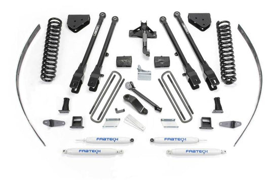 Fabtech 08-16 Ford F250 4WD w/o Factory Overload 8in 4Link Sys w/Coils & Perf Shks