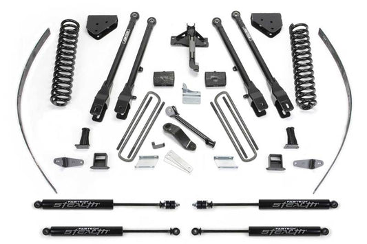 Fabtech 08-16 Ford F250 4WD w/o Factory Overload 8in 4Link Sys w/Coils & Stealth