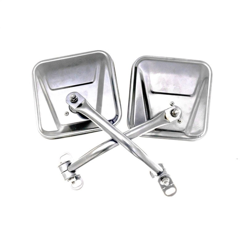 Rampage 1955-1983 Jeep CJ5 Side Mirrors - Stainless -  Shop now at Performance Car Parts