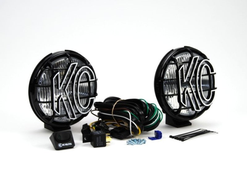 KC HiLiTES Apollo Pro 6in. Halogen Light 100w Fog Beam (Pair Pack System) - Black -  Shop now at Performance Car Parts