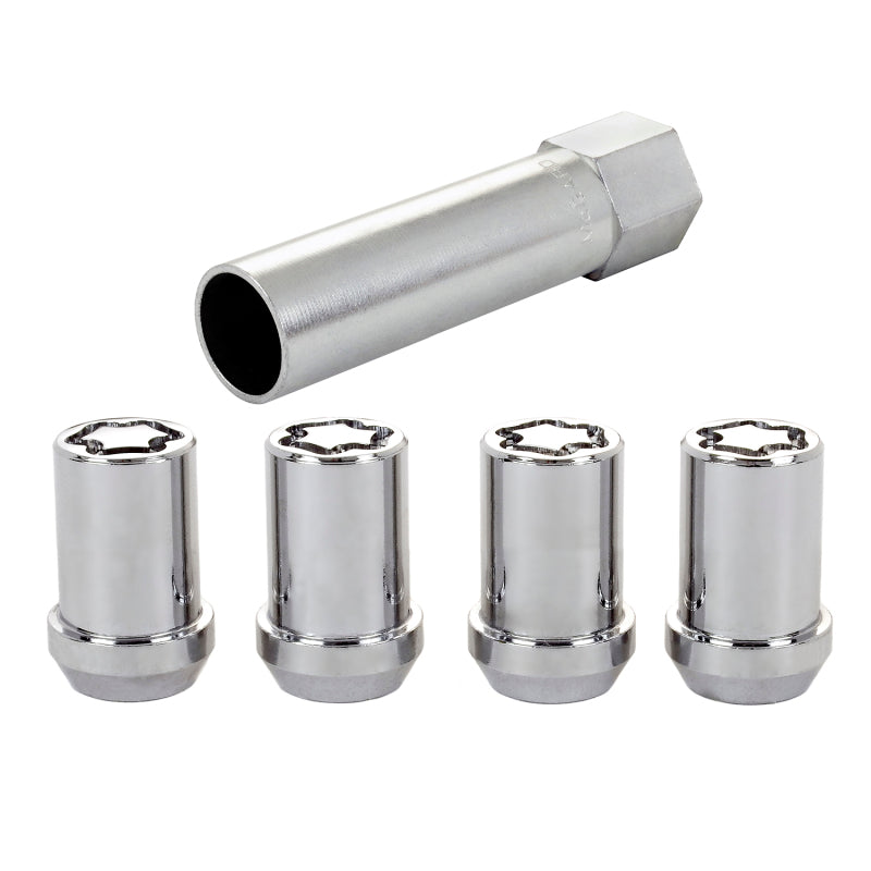 McGard Wheel Lock Nut Set - 4pk. (Tuner / Cone Seat) M12X1.5 / 13/16 Hex / 1.24in. Length - Chrome -  Shop now at Performance Car Parts