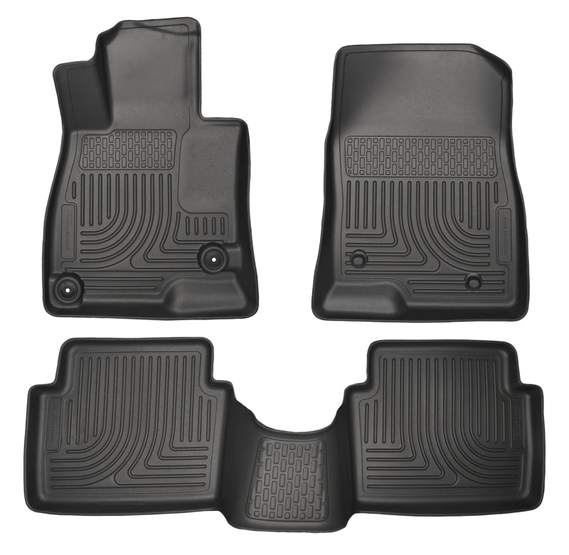 Husky Liners WeatherBeater 14 Mazda 3 Hatch&Sedan Front & Second Row Black Floor Liners -  Shop now at Performance Car Parts