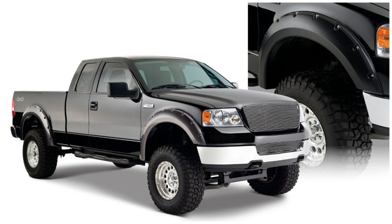 Bushwacker 04-08 Ford F-150 Styleside Pocket Style Flares 4pc 66.0/78.0/96.0in Bed - Black -  Shop now at Performance Car Parts