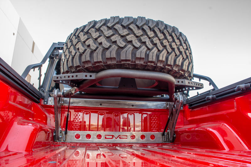 DV8 Offroad 2019+ Jeep Gladiator In-Bed Adjustable Tire Carrier -  Shop now at Performance Car Parts