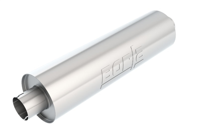 Borla Heavy Duty (Truck) Muffler - 3in Center-Center 24in x 6.75in Round (Notched) -  Shop now at Performance Car Parts