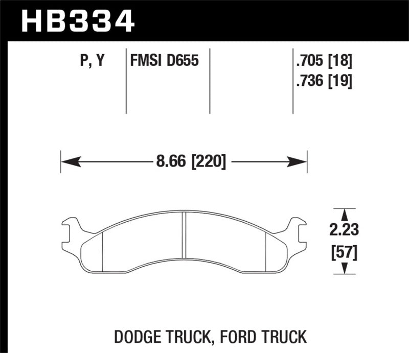 Hawk 99 Ford E-250 Super Duty Front Brake Pads -  Shop now at Performance Car Parts